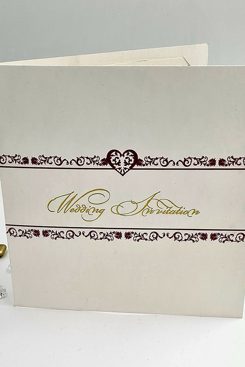 Load image into Gallery viewer, WGM 1515 White Wedding Invitation
